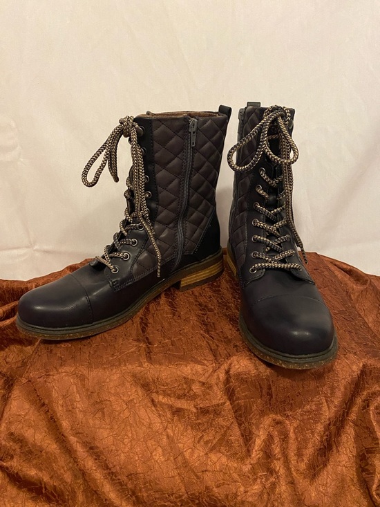b.o.c. Shoes - b.o.c. Quilted Lace-Up Combat Ankle Boots